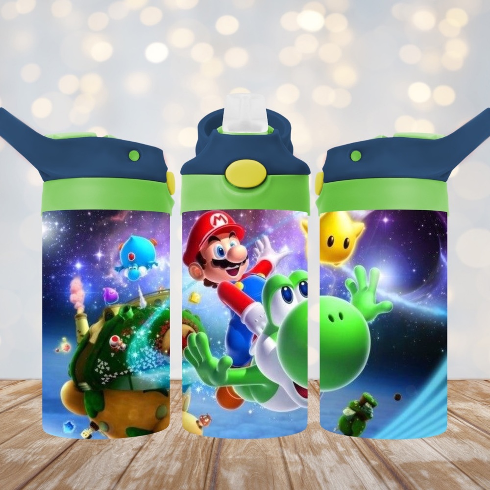 12oz kids tumbler super mario